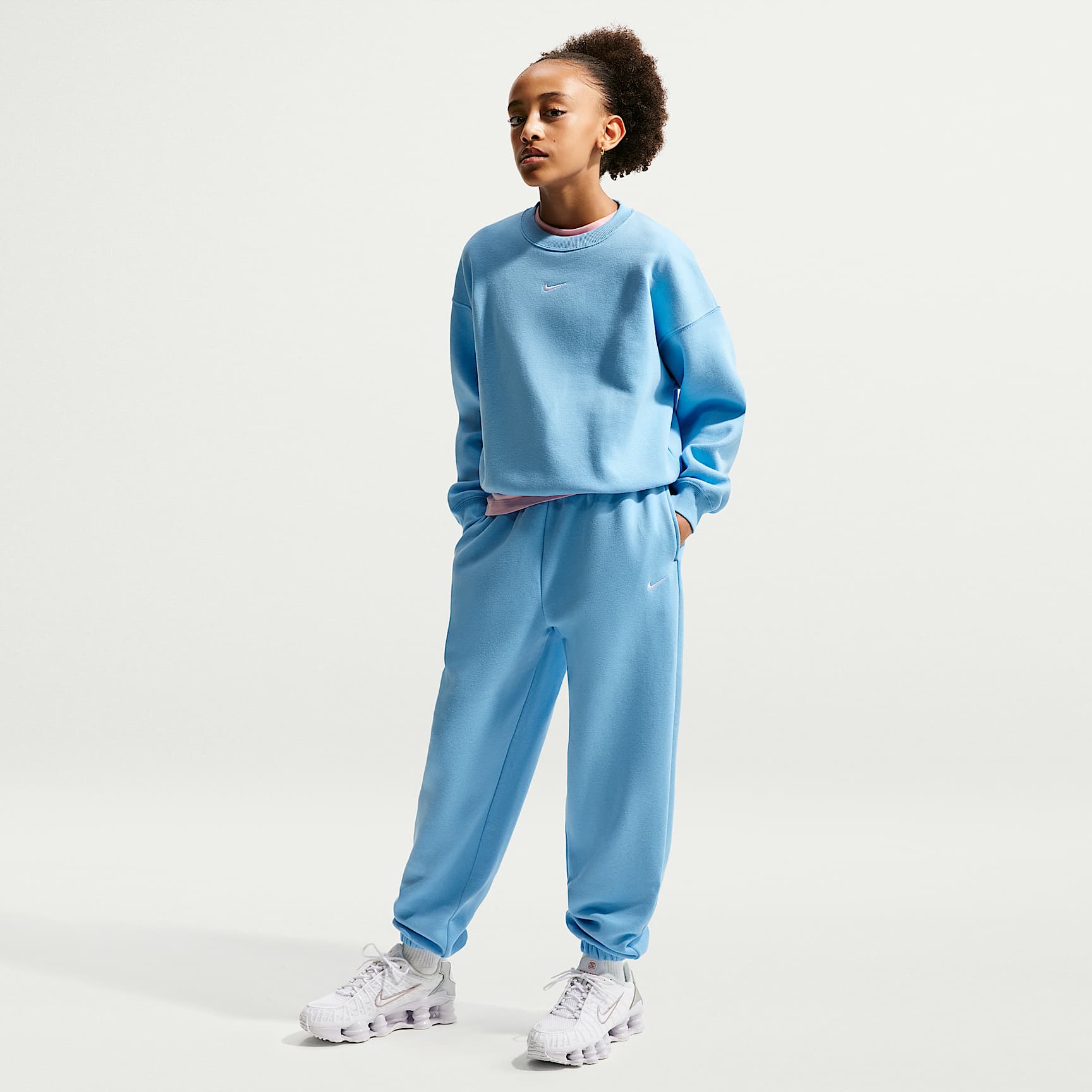 Nike Sportswear Studio Fleece Girls' Loose Pants. Nike.com
